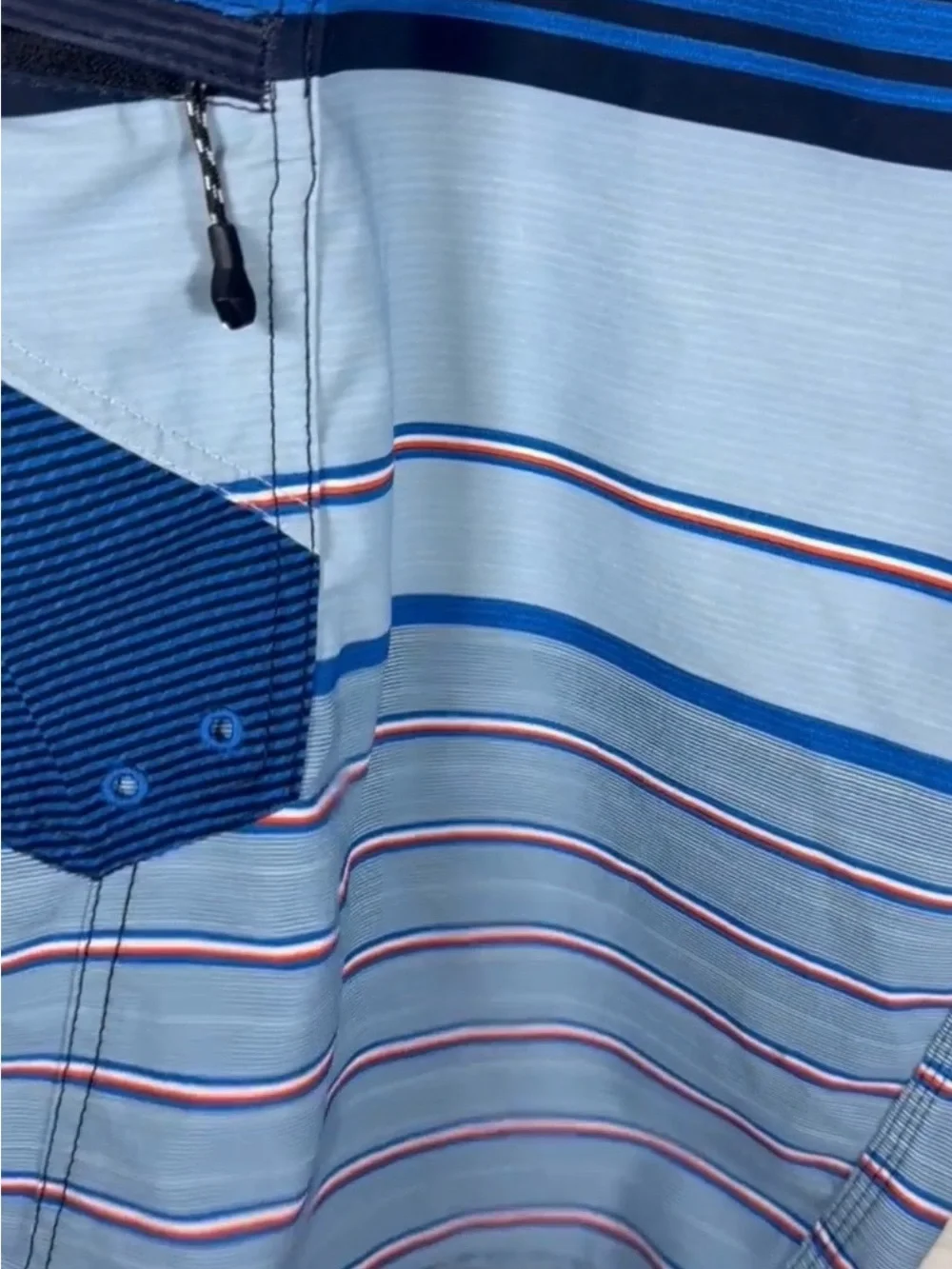 Volcom Men's Blue Multi-Stripe Boardshorts
